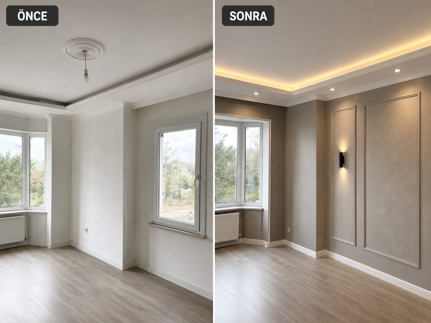 Hatay iç cephe boya öncesi ve sonrası